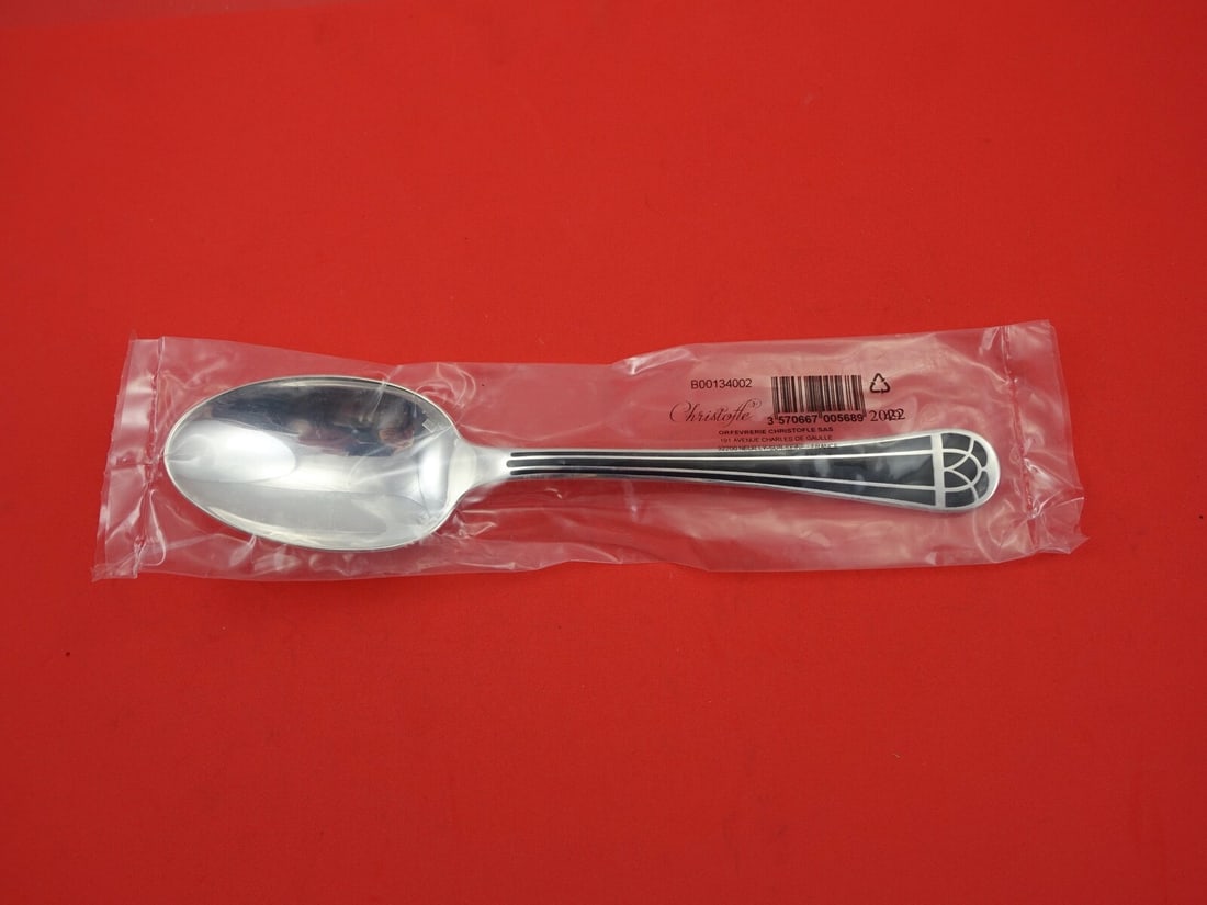 Christofle Talisman Black Silverplate Dinner Spoon 8.25 Inch Art Deco (1 of 2)