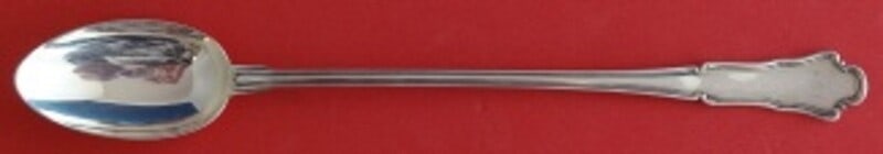 Buccellati Savoy Sterling Silver Iced Tea Spoon 7 3/4": Buccellati Savoy Sterling Silver Iced Tea Spoon 7 3/4" This elegant iced tea spoon from the Savoy pattern by Buccellati is crafted from high-quality sterling silver. Measuring 7 3/4 inches, it showcas