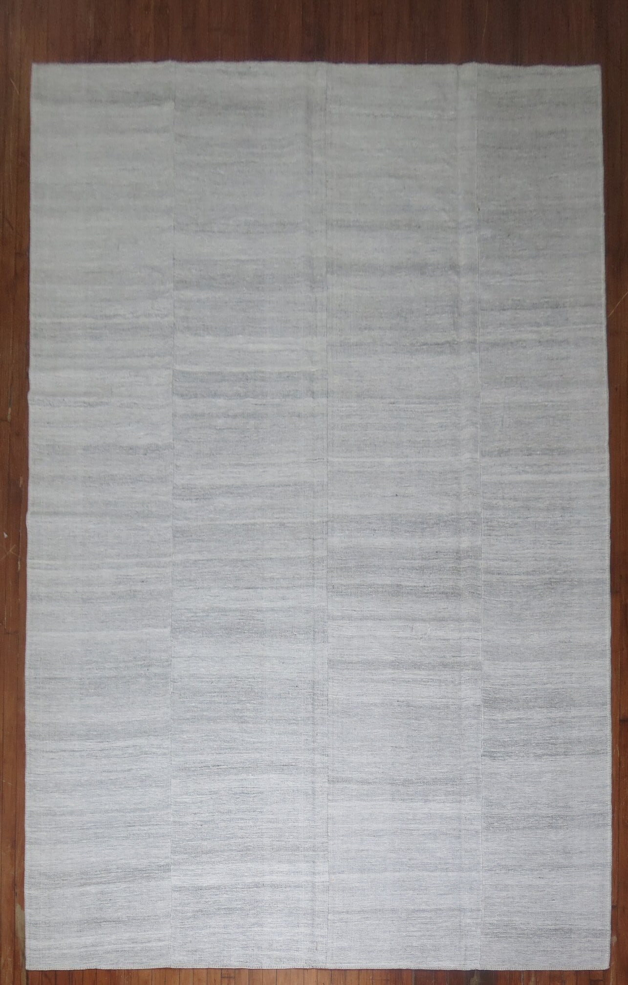 8' 2" x 12' 4" Turkish Flatweave Room Kilim White: 8' 2" x 12' 4" Turkish Flatweave Room Kilim White 21st century Turkish flatweave kilim with a modernist design in a neutral white tone. This pre-owned room-size rug offers a clean, understated look su