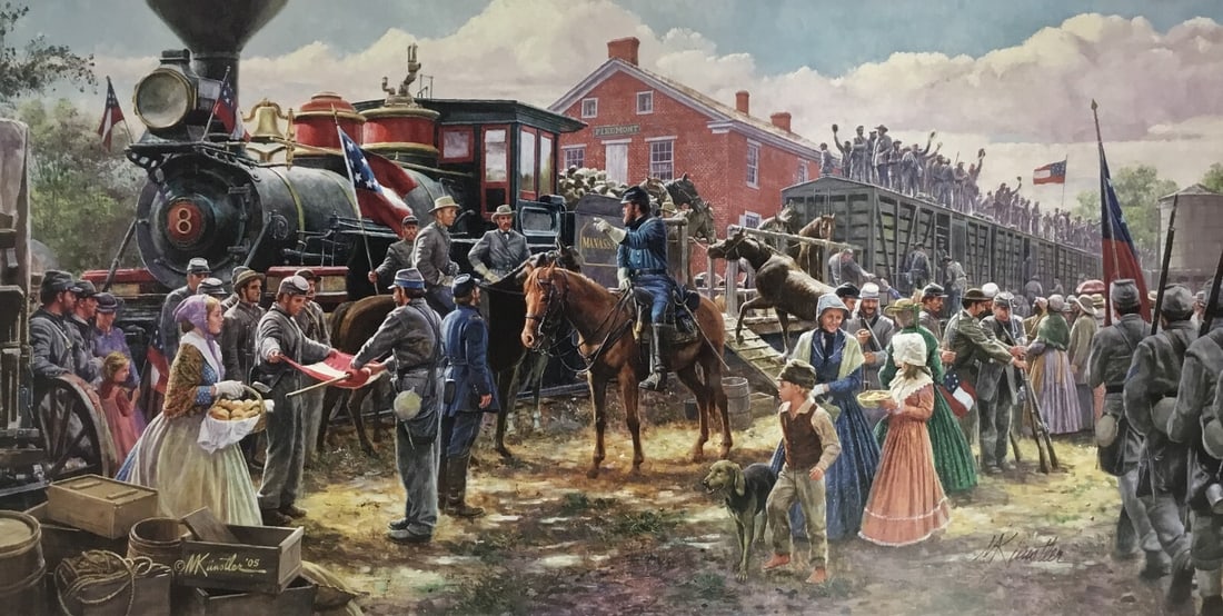 Mort Kunstler Victory Rode The Rails Limited Edition Signed Print: Mort Kunstler Victory Rode The Rails Limited Edition Signed Print This striking limited edition print titled "Victory Rode The Rails" by renowned artist Mort Kunstler captures a pivotal moment in Civi