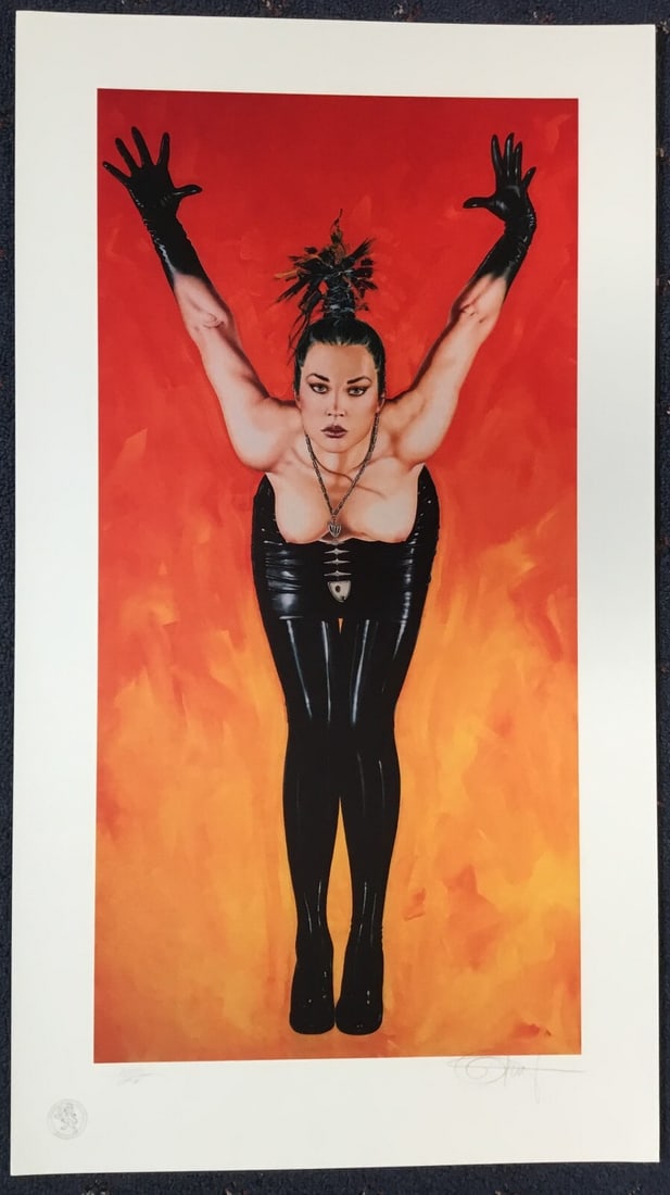 Olivia De Berardinis Whips Limited Edition Signed Lithograph 27x16: Olivia De Berardinis Whips Limited Edition Signed Lithograph 27x16 Discover the captivating artwork 'Whips' by Olivia De Berardinis, a stunning illustration art piece that embodies the contemporary st