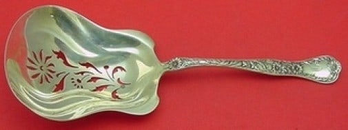 Gorham Marguerite Sterling Silver Slotted Pea Spoon 7 3/4 inches (1 of 2)