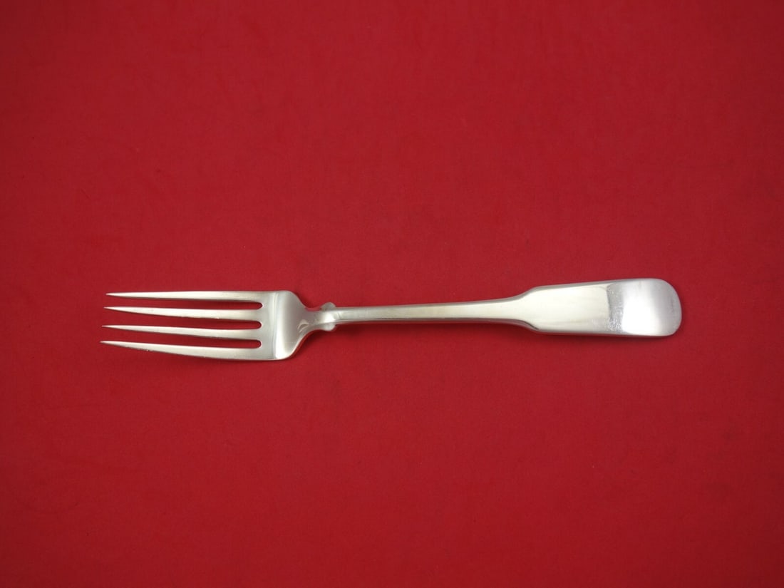 Tuttle Colonial Fiddle Sterling Silver Dinner Fork 8 Inch Flatware: Tuttle Colonial Fiddle Sterling Silver Dinner Fork 8 Inch Flatware This elegant dinner fork features the Colonial Fiddle pattern by Tuttle, crafted from high-quality sterling silver. Measuring 8 inche