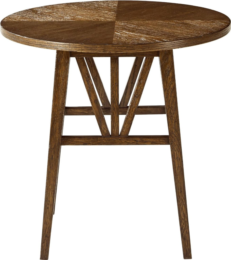Nova Collection Circular Side Table with Dusk Finish by Theodore Alexander: Nova Collection Circular Side Table with Dusk Finish by Theodore Alexander This un-used Nova round side table features a circular design with a sleek dusk finish. Crafted from metal and solid wood ven