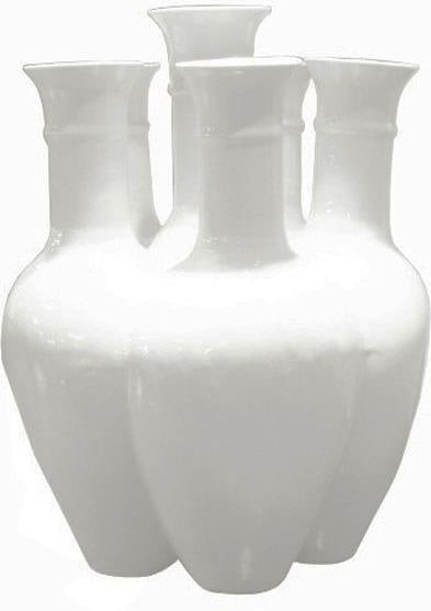 Handmade Porcelain Pipe Flower Vase 18.5" Transitional Style: Handmade Porcelain Pipe Flower Vase 18.5" Transitional Style This beautifully crafted Artistic Pipe Flower Vase is made from high-quality ceramic porcelain, showcasing a transitional style that comple