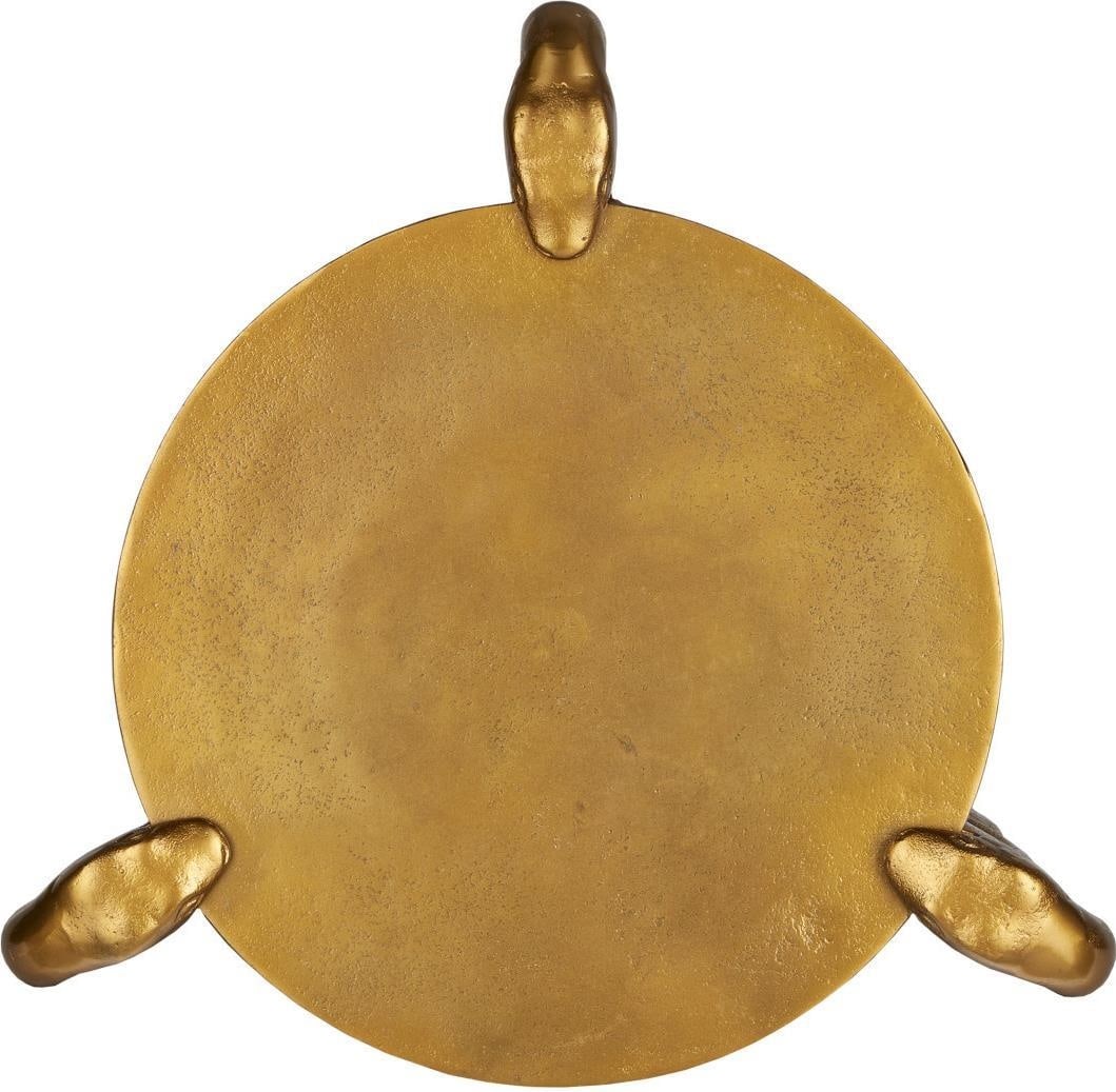 Currey Whimsical Serpent Accent Table Brass Finish Art Nouveau (1 of 5)