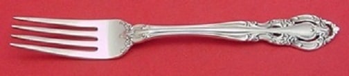 Gorham Baronial New Sterling Silver Place Fork 7 5/8 in: Gorham Baronial New Sterling Silver Place Fork 7 5/8 in A Gorham sterling silver place size fork in the Baronial New pattern. It dates to the post-1940 period, was made in the United States, and measu