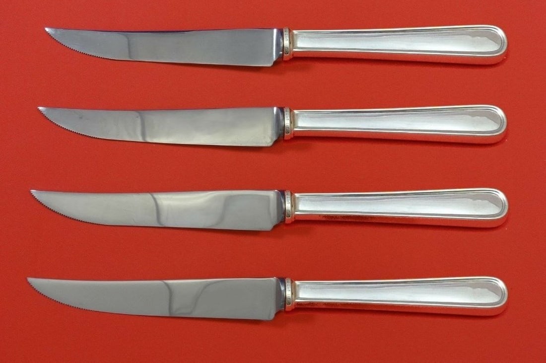 Calvert by Kirk Sterling Silver 4pc Steak Knife Set Custom Made (1 of 2)