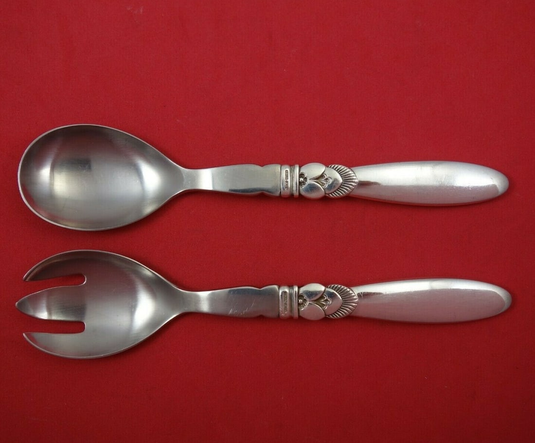 Georg Jensen Cactus Sterling Silver 2-Piece Hors D'Oeuvre Set (1 of 2)