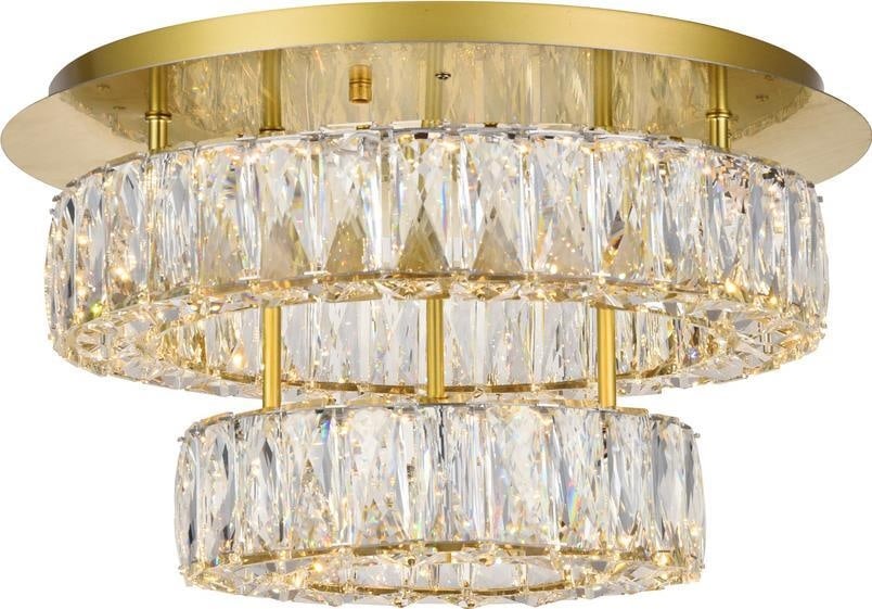 Elegant Lighting Monroe Crystal Flush-Mount Ceiling Light 10H 17.70W 17.70D (1 of 1)