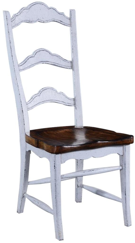 Colonial Style Side Chairs in d White Finish: Colonial Style Side Chairs in d White Finish Elevate your dining experience with these Antique Style Colonial Dining Side Chairs, designed to bring a touch of vintage charm to your space. Crafted from