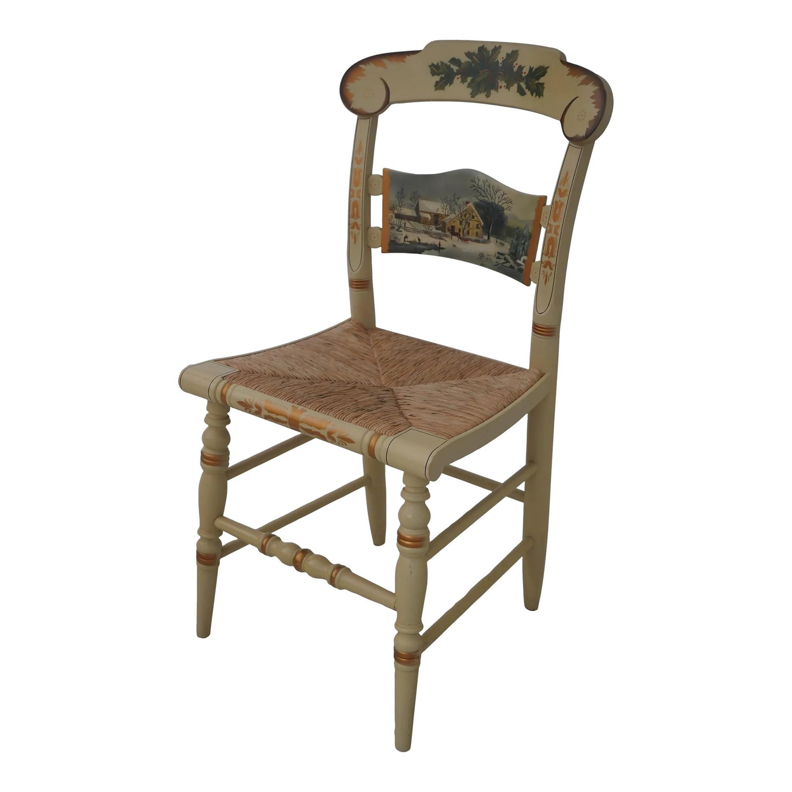 Limited Edition 1988 Hitchcock Christmas Chair Signed M. Morgan (1 of 10)