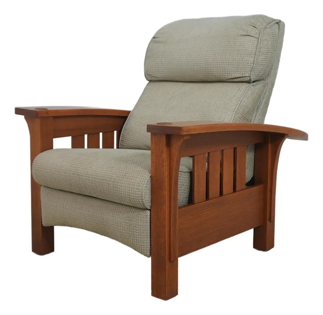 Stickley Mission Oak Reclining Morris Chair Arts & Crafts Style (1 of 10)