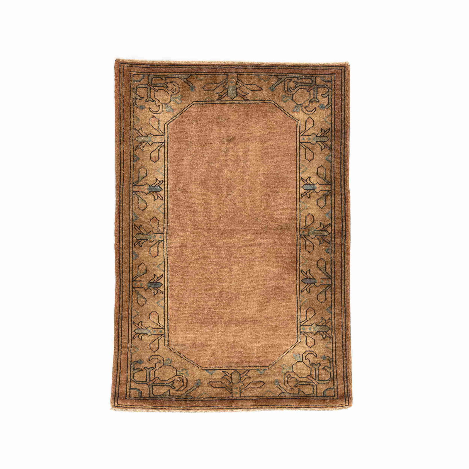 Authentic Kars Handmade Wool Carpet Double Knots 43.7 x 64.2: Authentic Kars Handmade Wool Carpet Double Knots 43.7 x 64.2 Experience the beauty of authentic craftsmanship with this Handmade Kars Carpet. This exquisite piece is meticulously woven from high-quali
