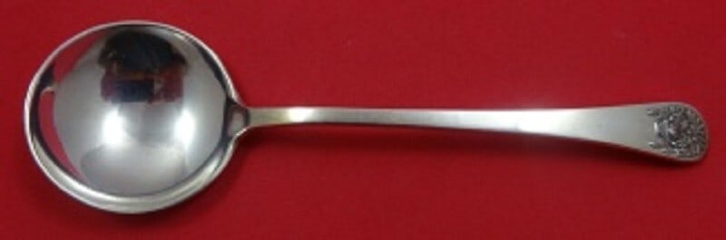 Tuttle Sterling Silver 6 Inch Basket of Flowers Cream Soup Spoon (1 of 1)
