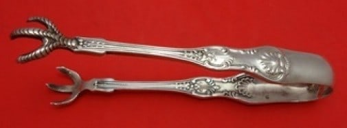 Whiting Old King Sterling Silver Sugar Tong Large 4 7/8 Inch: Whiting Old King Sterling Silver Sugar Tong Large 4 7/8 Inch Add elegance to your table setting with this exquisite Sterling Silver Sugar Tong from the Old King pattern by Whiting. Measuring 4 7/8 inc