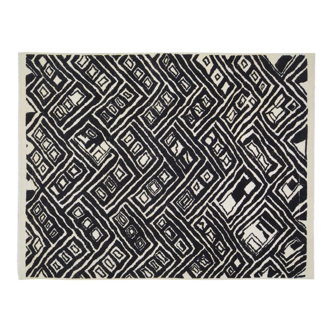 Hand Knotted Wool Moroccan Rug with Abstract Motif 7'9" x 10' (1 of 6)
