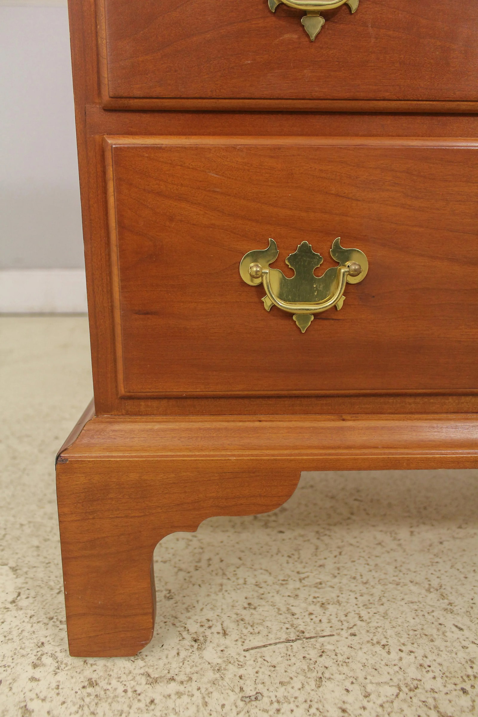 Benchmade Chippendale Cherry 4 Drawer Chest Solid Brass Hardware - 10