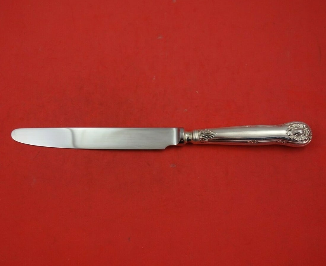 CJ Vander Royal Husk Sterling Silver Dinner Knife 9 3/4 Inch: CJ Vander Royal Husk Sterling Silver Dinner Knife 9 3/4 Inch This exquisite dinner knife from the Royal Husk pattern by CJ Vander is crafted from high-quality sterling silver. The knife features a hol
