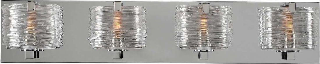 Kalco South Bay Modern Classic Chrome Bath Light with Hand-Blown Glass (1 of 1)