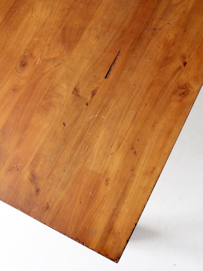 Rectangular Dining Table with Turned Legs and Double End Drawers - 12