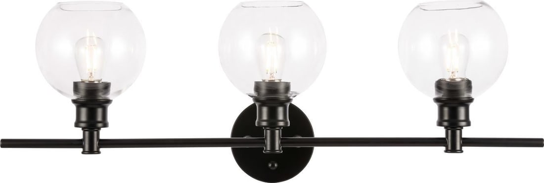 Elegant Lighting Collier Wall Lamp Clear Finish UL Listed 3 Bulb: Elegant Lighting Collier Wall Lamp Clear Finish UL Listed 3 Bulb Illuminate your space with the Timeless Collier Wall Lamp, a perfect blend of modern elegance and functionality. This stunning wall lam