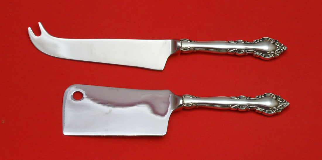 Lunt Malvern Sterling Silver Cheese Server Set 2pc Custom Made: Lunt Malvern Sterling Silver Cheese Server Set 2pc Custom Made Introducing the Malvern by Lunt Sterling Silver Cheese Server Serving Set, a sophisticated 2-piece hostess set that showcases exquisite c