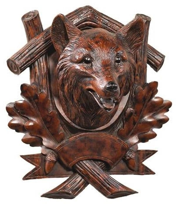 Rustic Resin Fox Head Wall Trophy Art USA Equestrian Collection (1 of 1)