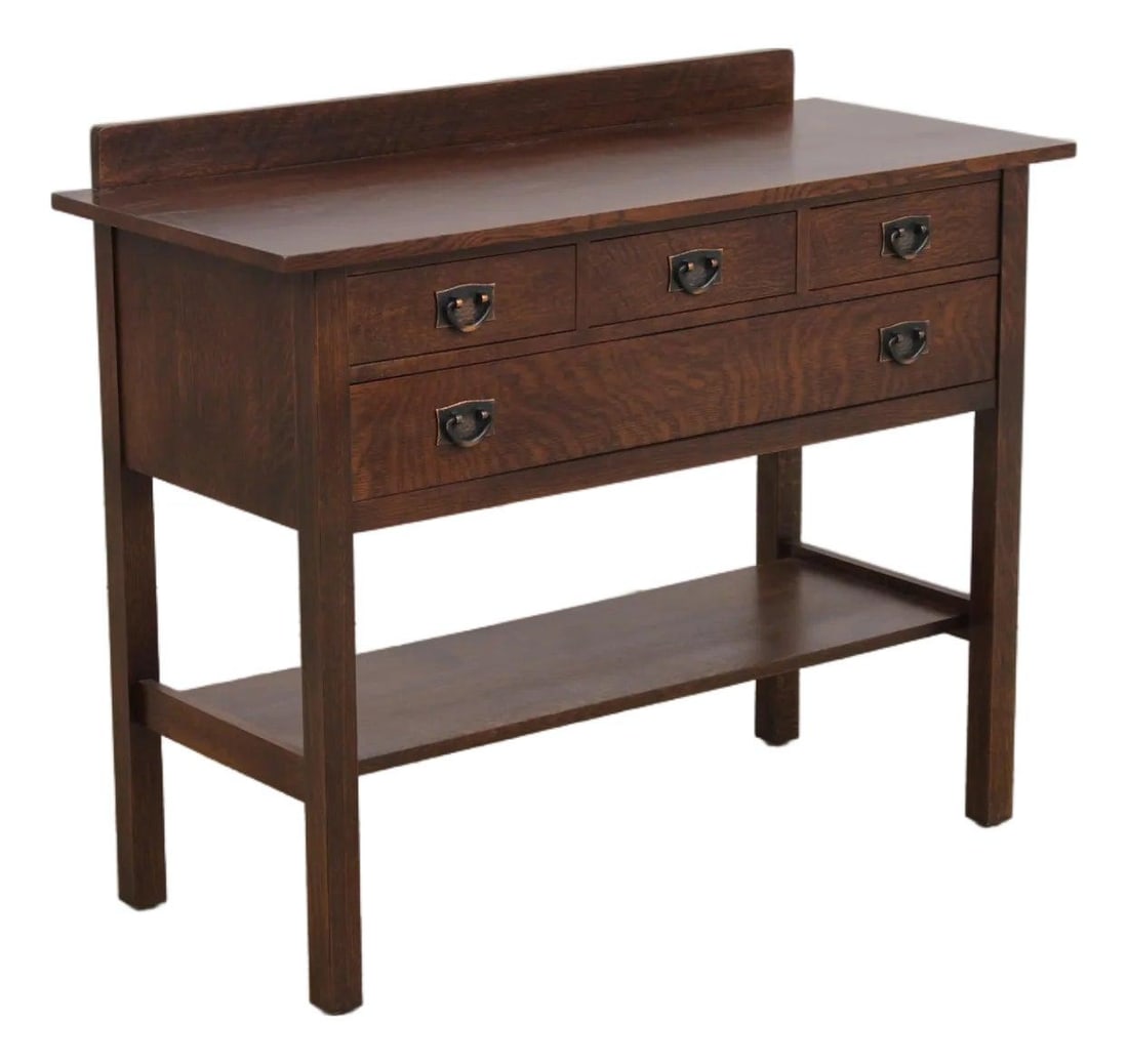 48 W Stickley oak server with 4 drawers Mission style (1 of 10)