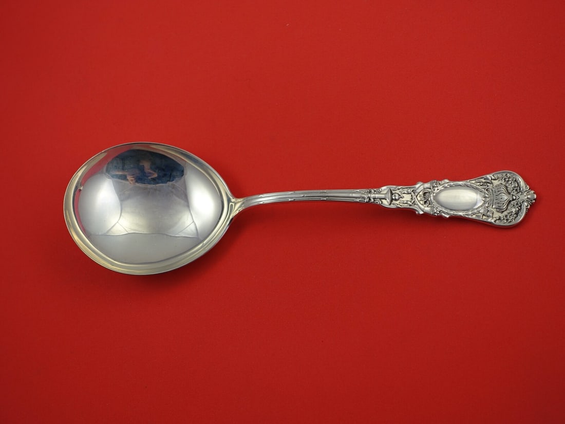 Durgin Empire Sterling Silver Berry Spoon 8.25" Vintage 1850-1899: Durgin Empire Sterling Silver Berry Spoon 8.25" Vintage 1850-1899 This exquisite berry spoon from the Empire pattern by Durgin showcases the timeless elegance of sterling silver craftsmanship. Measuri
