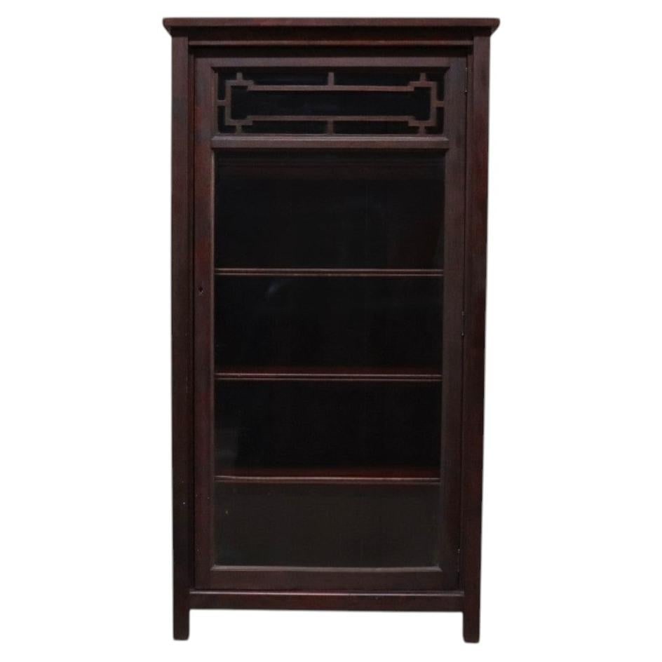 c1920 Mission Style Mahogany Bookcase with Glass Door 53.25H (1 of 10)