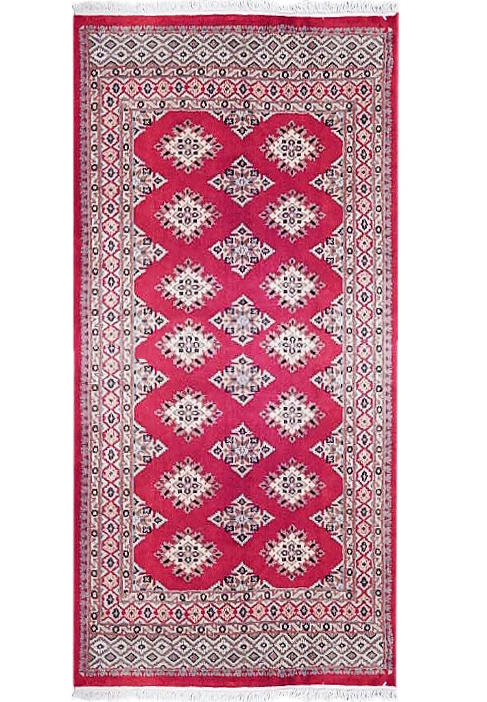 3'1" x 5'1" Hand-Knotted Red Jaldar Bokhara Area Rug: 3'1" x 5'1" Hand-Knotted Red Jaldar Bokhara Area Rug Free continental US Shipping Introducing the stunning 3.1' x 5.1' Red Traditional Jaldar Design Hand-knotted Bokhara Rug, a luxurious addition to