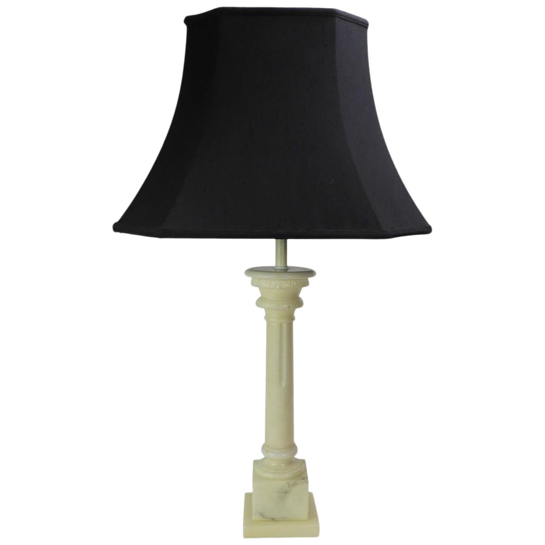 Vintage Italian Marble Column Table Lamp 1950s Black (1 of 10)