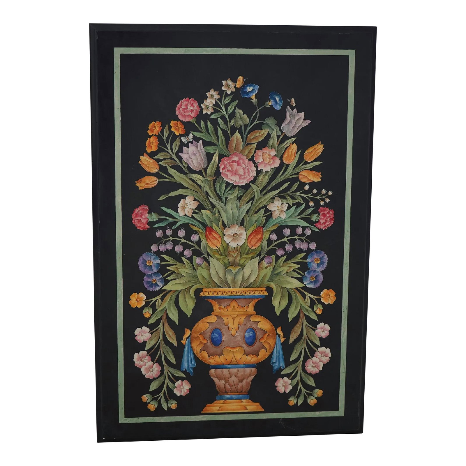Vintage Italian Floral Slate Hanging Panel 23.5 x 35.5 (1 of 9)