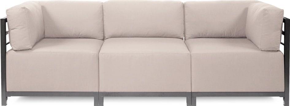 Howard Elliott Sunbrella Outdoor 3pc Sectional Sand Brown Coastal Style (1 of 3)