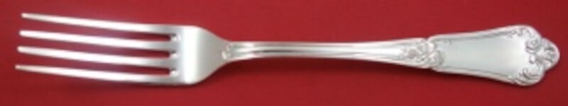 Zaramella Argenti Floreale Sterling Silver Dinner Fork 8" Unused: Zaramella Argenti Floreale Sterling Silver Dinner Fork 8" Unused Elevate your dining experience with this exquisite 8" dinner fork from Zaramella Argenti. Crafted in luxurious sterling silver, this pi