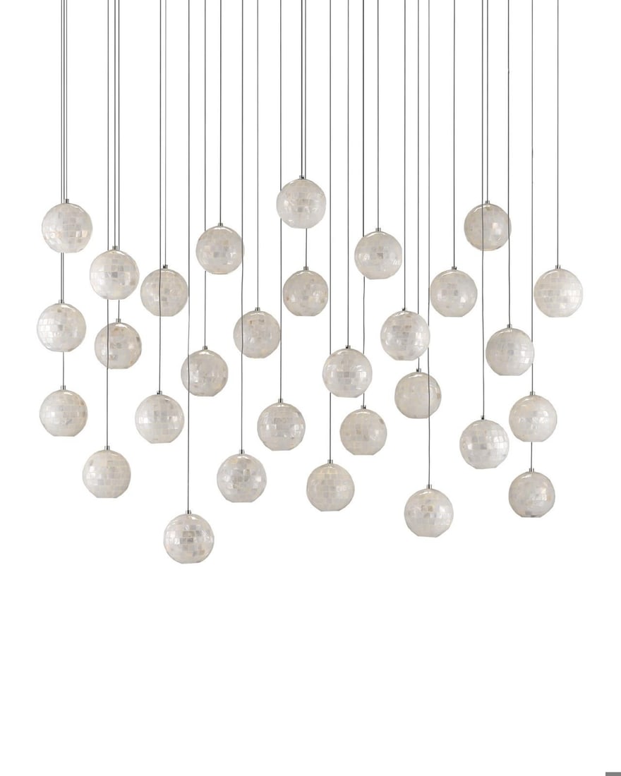 Currey Finhorn 30-Light Multi-Drop Pendant with Mother of Pearl Shade (1 of 4)
