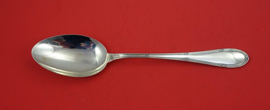 Buccellati Parma Sterling Silver Vegetable Serving Spoon 10.25 Inches (1 of 2)