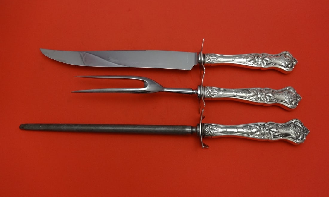 International Sterling Silver Edgewood 3pc Carving Set Monogrammed (1 of 1)