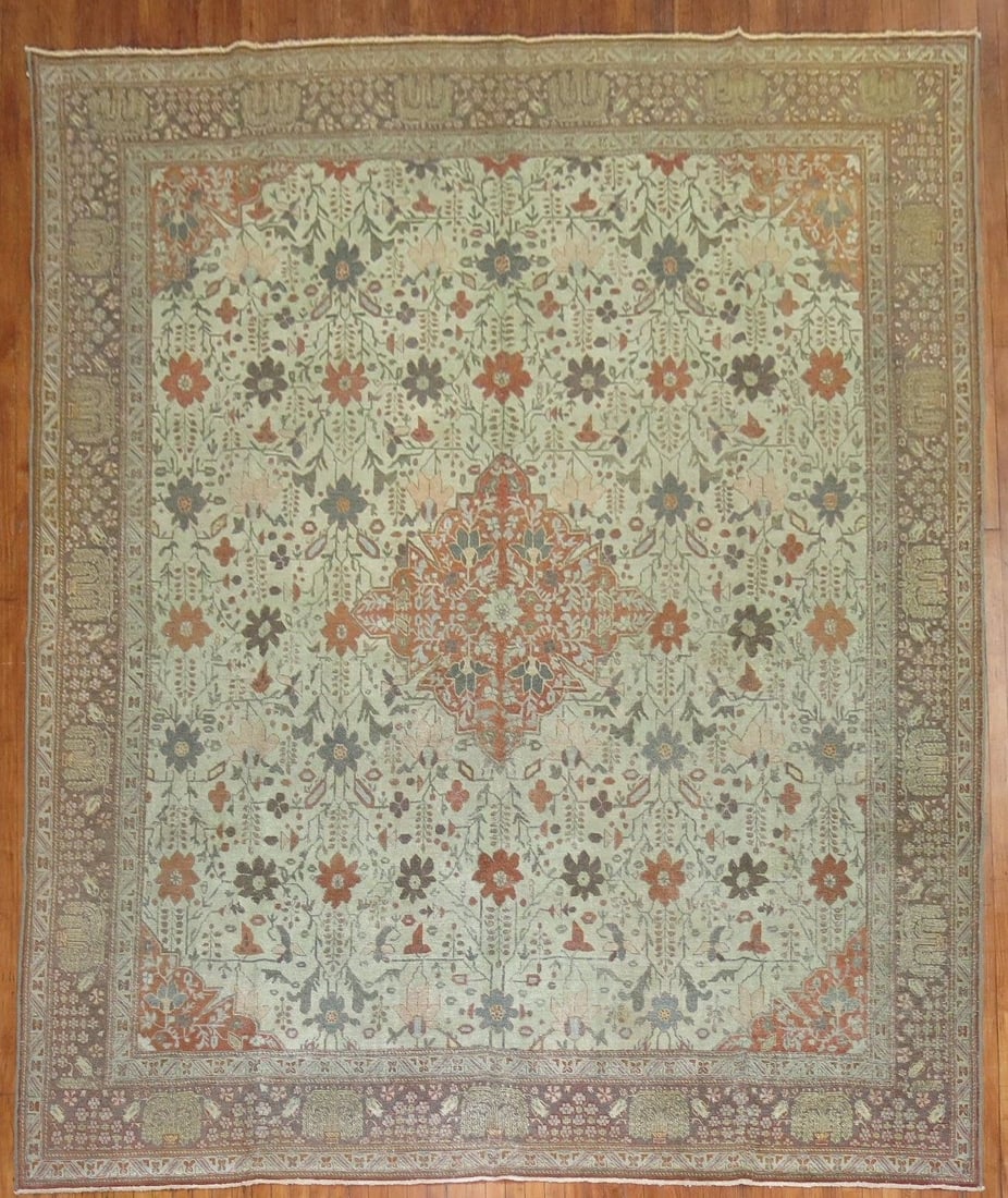 9' 7" x 12' 3" Persian Tabriz Room Rug early 20th century: 9' 7" x 12' 3" Persian Tabriz Room Rug early 20th century An early 20th century Persian Tabriz rug in a room-size format. This pre-owned piece is identified as a Tabriz rug. Specifications Title: Anti