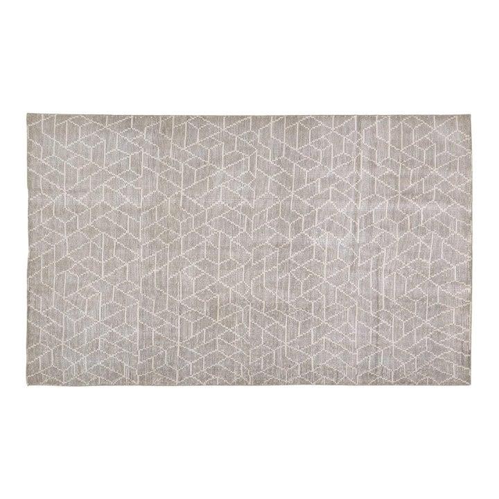 Gray Wool Area Rug Hand-Knotted Moroccan Style 5' X 8' Vintage 1970s: Gray Wool Area Rug Hand-Knotted Moroccan Style 5' X 8' Vintage 1970s This 1970s Moroccan rug is hand-knotted from wool using traditional techniques, offering both durability and softness. Its textured