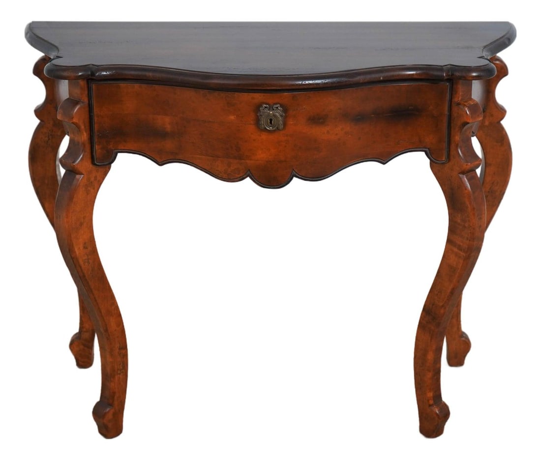 Maple Console Table Baker Milling Road Italian Provincial 44w x 21d x 33.5h (1 of 10)