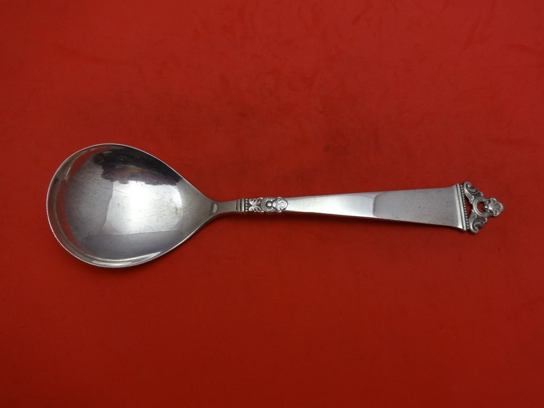 Nils Hansen Odel Norway 830 Silver Berry Spoon Ovoid Bowl 8 1/8": Nils Hansen Odel Norway 830 Silver Berry Spoon Ovoid Bowl 8 1/8" This is an Odel by Nils Hansen Norway .830 silver berry spoon with an ovoid bowl, measuring 8 1/8 inches. It is made of sterling silver
