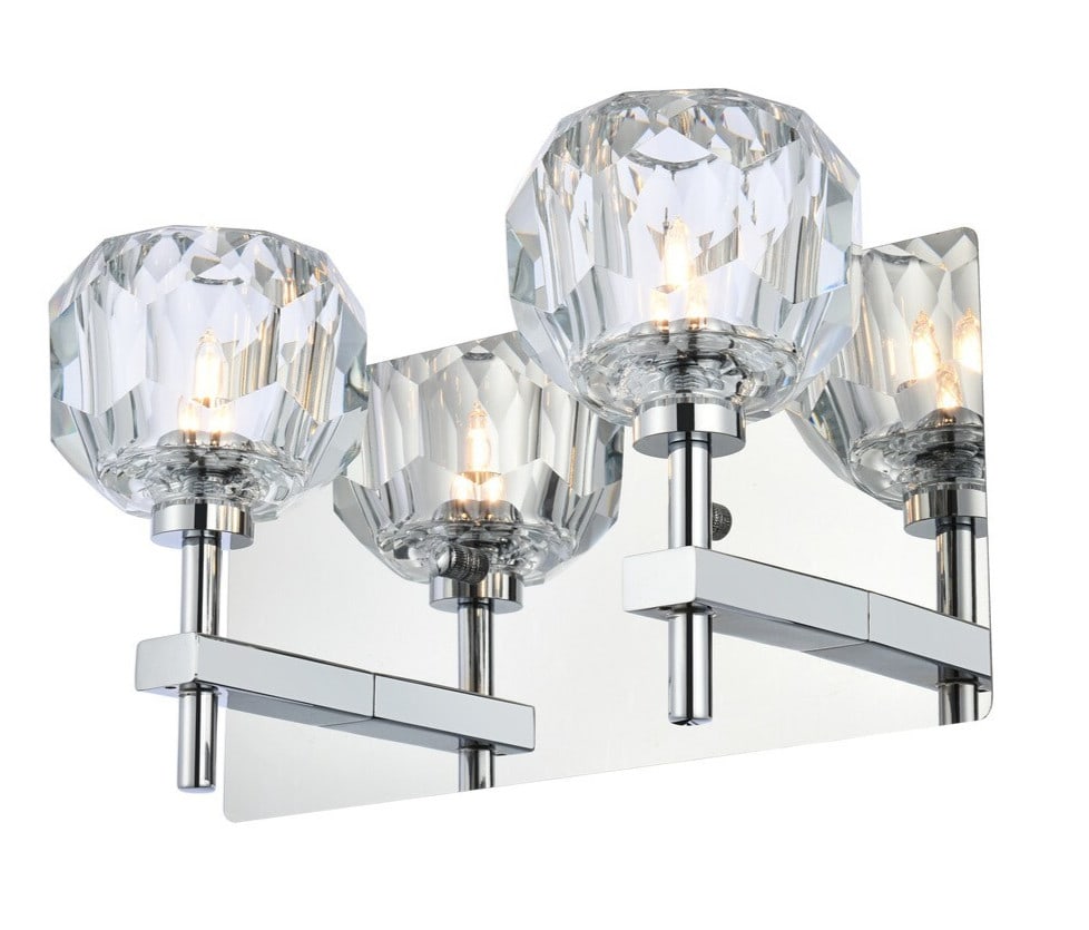 Graham Chrome Crystal 2 Light Wall Sconce 11 Inch (1 of 7)