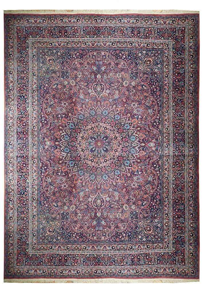 10.3 x 13.6 Signed Semi Antique Persian Khorasan Kermanshah Rug: 10.3 x 13.6 Signed Semi Antique Persian Khorasan Kermanshah Rug Free continental US Shipping Discover the elegance of this semi-antique Persian Khorasan Kermanshah rug, measuring 10' 3" x 13' 6". Hand