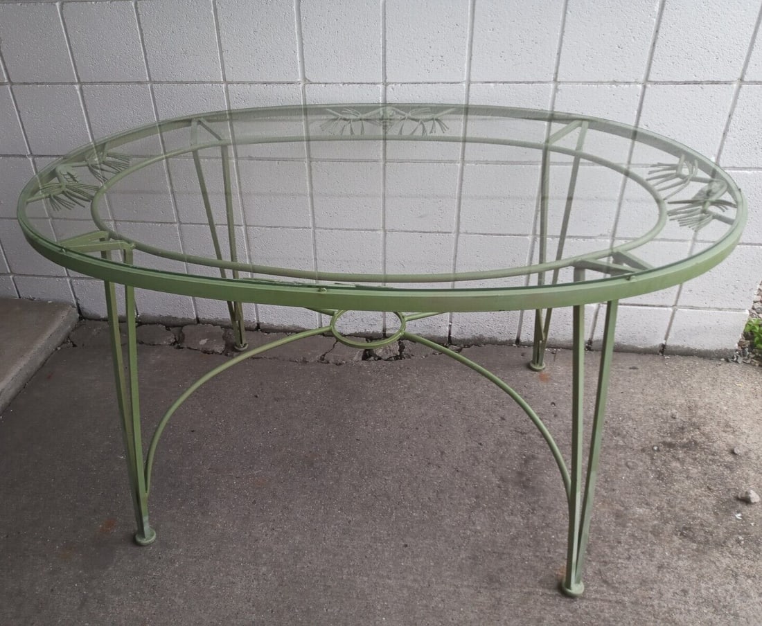 Woodard Pinecrest wrought iron patio table or desk 32 x 52 (1 of 13)