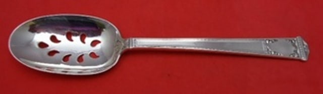Tiffany & Co San Lorenzo Sterling Silver Slotted Spoon 8 1/4 Custom Design: Tiffany & Co San Lorenzo Sterling Silver Slotted Spoon 8 1/4 Custom Design This exquisite serving spoon features the elegant San Lorenzo pattern by Tiffany & Co., crafted from high-quality sterling si