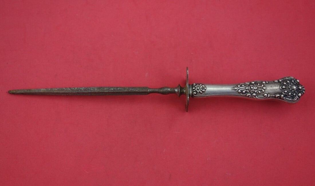 Dominick & Haff New King Sterling Silver Roast Carving Hone 13 1/4" (1 of 2)