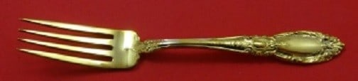 Towle King Richard Vermeil Sterling Silver Fork 7 3/8 Gold: Towle King Richard Vermeil Sterling Silver Fork 7 3/8 Gold This exquisite fork is part of the King Richard Vermeil pattern by Towle, crafted from high-quality sterling silver and finished with a beaut