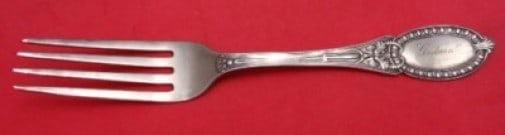 Whiting-Hebbard Mask Pattern Sterling Silver Fork 7 1/8 Inches Antique: Whiting-Hebbard Mask Pattern Sterling Silver Fork 7 1/8 Inches Antique Introducing the exquisite Mask pattern fork by Whiting-Hebbard, a stunning piece of heirloom flatware crafted from sterling silve